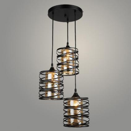 Подвес N4433/3HQ BK черный 3х40W E27 d340 h800, 24